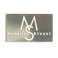 Etched Nickel Silver Corporate Identity Name Plate - Up to 6 Square Inches